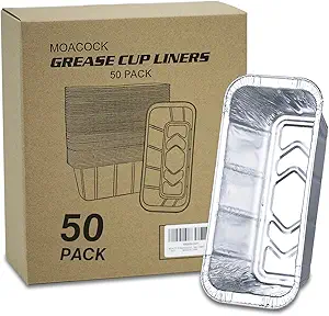 50Pack Drip Pan Compatible with Blackstone Griddles 28 & 36 & 30 & 22 & 17 Inches, Aluminum Foil Grill Grease Tray Griddle Accessories