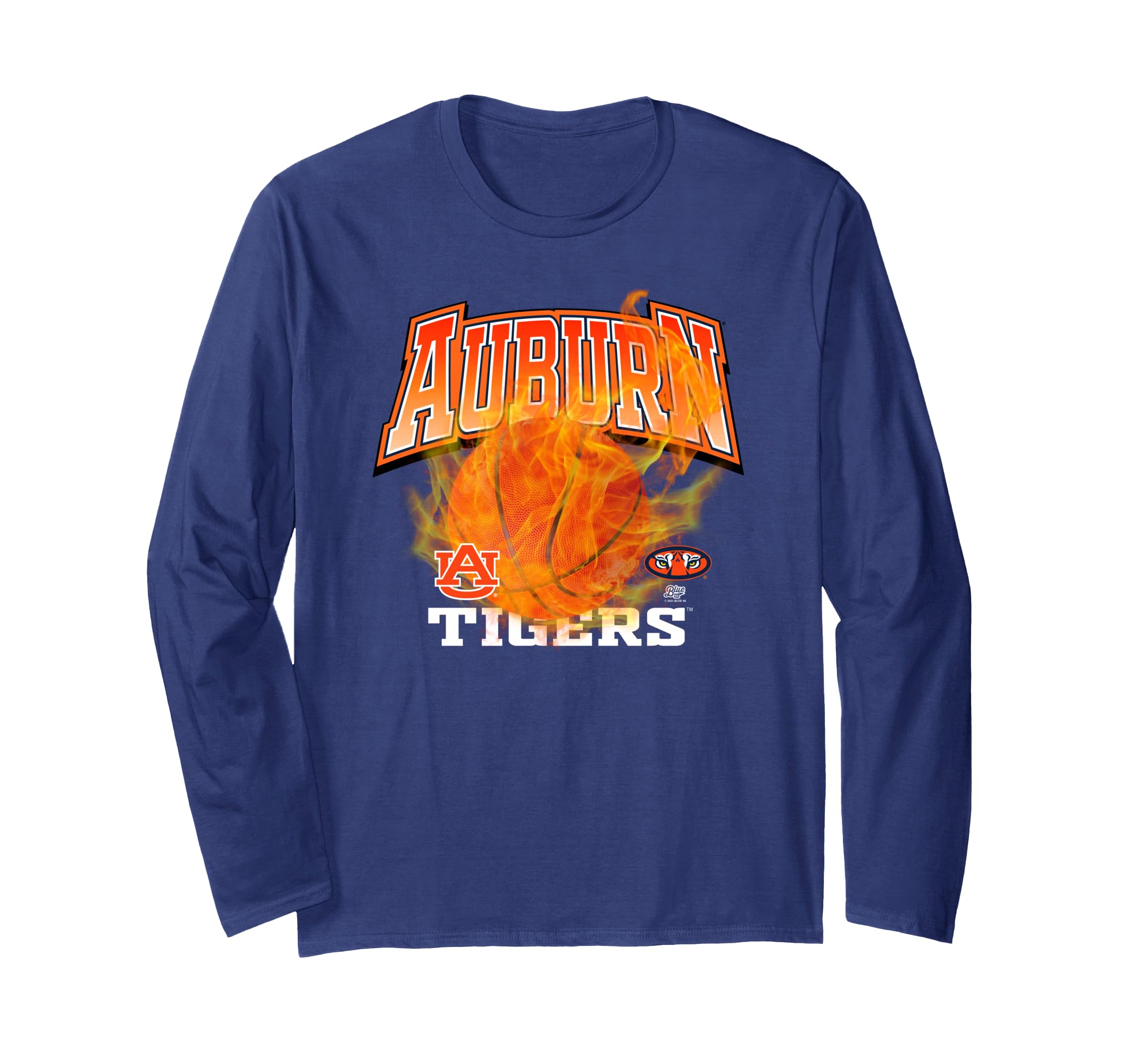 Auburn Tigers Basketball 90's Flame Officially Licensed Long Sleeve T-Shirt