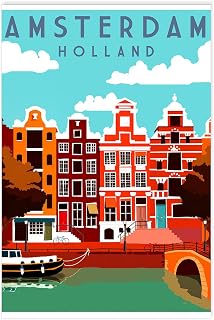CafePress Amsterdam Holland Travel Postcards (Package of 8), 6"x4" Printed Note Card