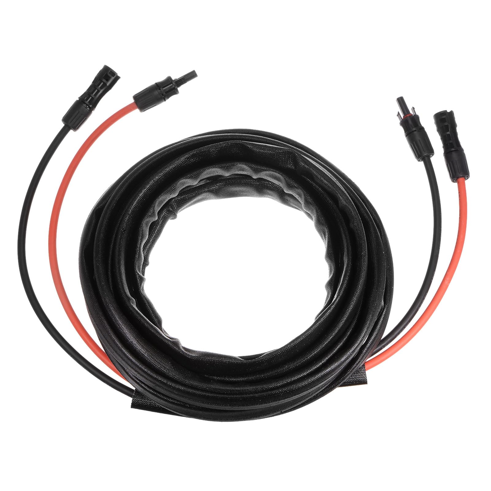 sourcing map Solar Panel Cable 25 Pies 8 AWG 10mm2 Solar Cable Estañado Cobre Alambre con Hembra y Macho Conector Negro Rojo para RV Barco Marino Solar Panel