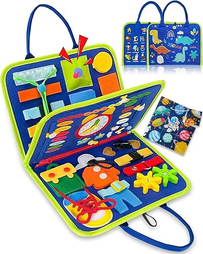 Miniatura 31 de Exorany Busy Board - Juguetes Montessori para niñas y niños pequeños, regalos de cumpleaños, juguetes sensoriales para niños pequeños, juguete
