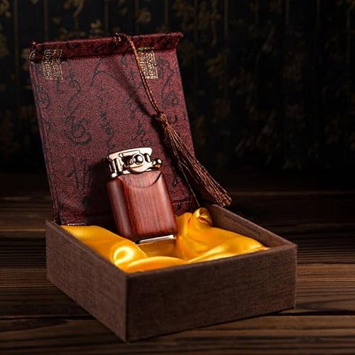 Miniatura 6 de Encendedor de aceite, encendedor de brazo oscilante de llama suave, encendedor de queroseno de madera premium para hombres, #1