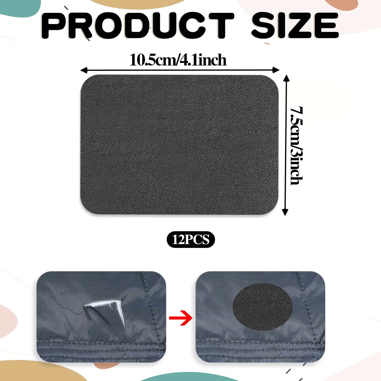 GYGYL - Toppe Termoadesive In 100% Cotone, 12 Pezzi, Per