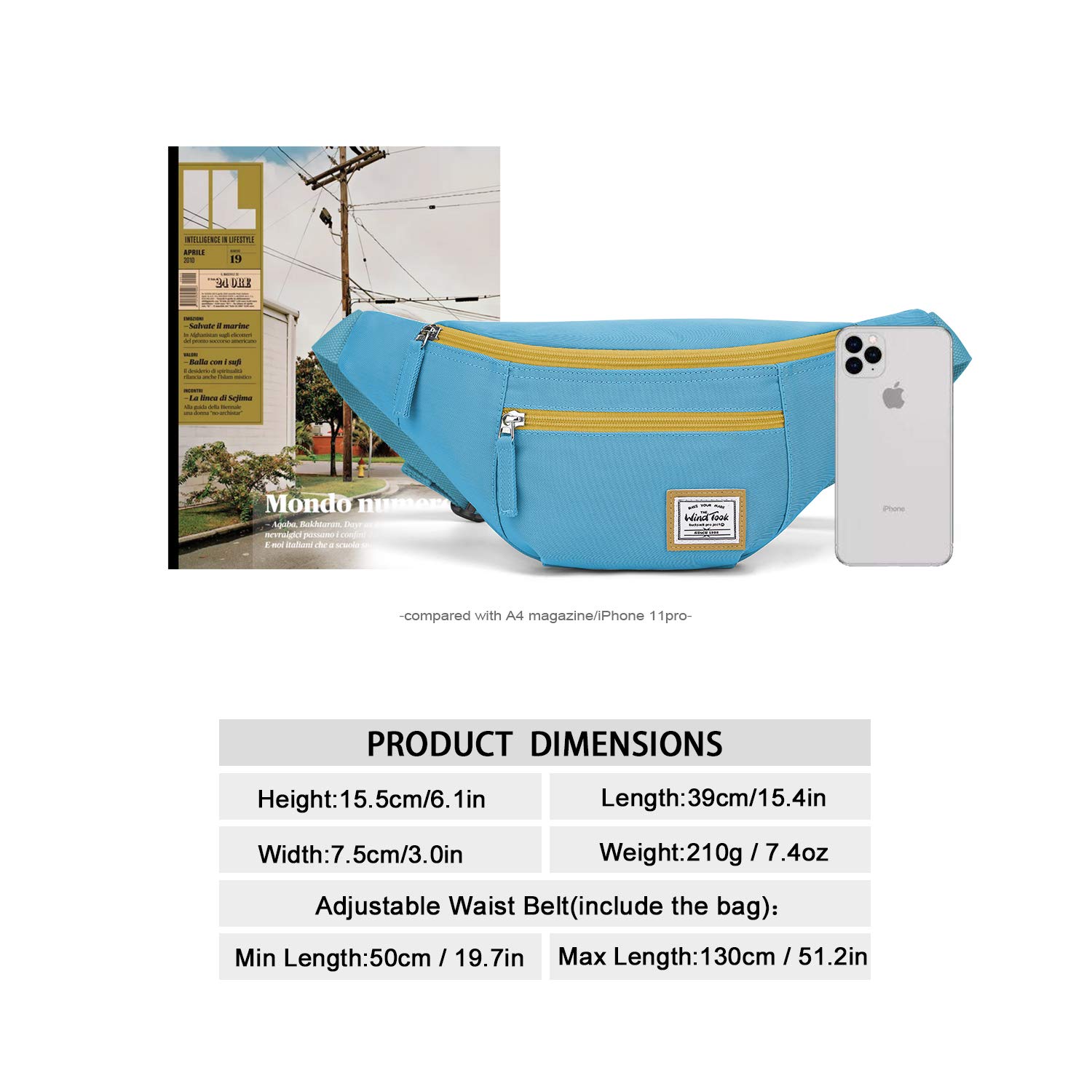 Wind Took Bauchtasche Wasserabweisend - Multifunktionale Gürteltasche Mit Kopfhörer Port Für Sport & Reise