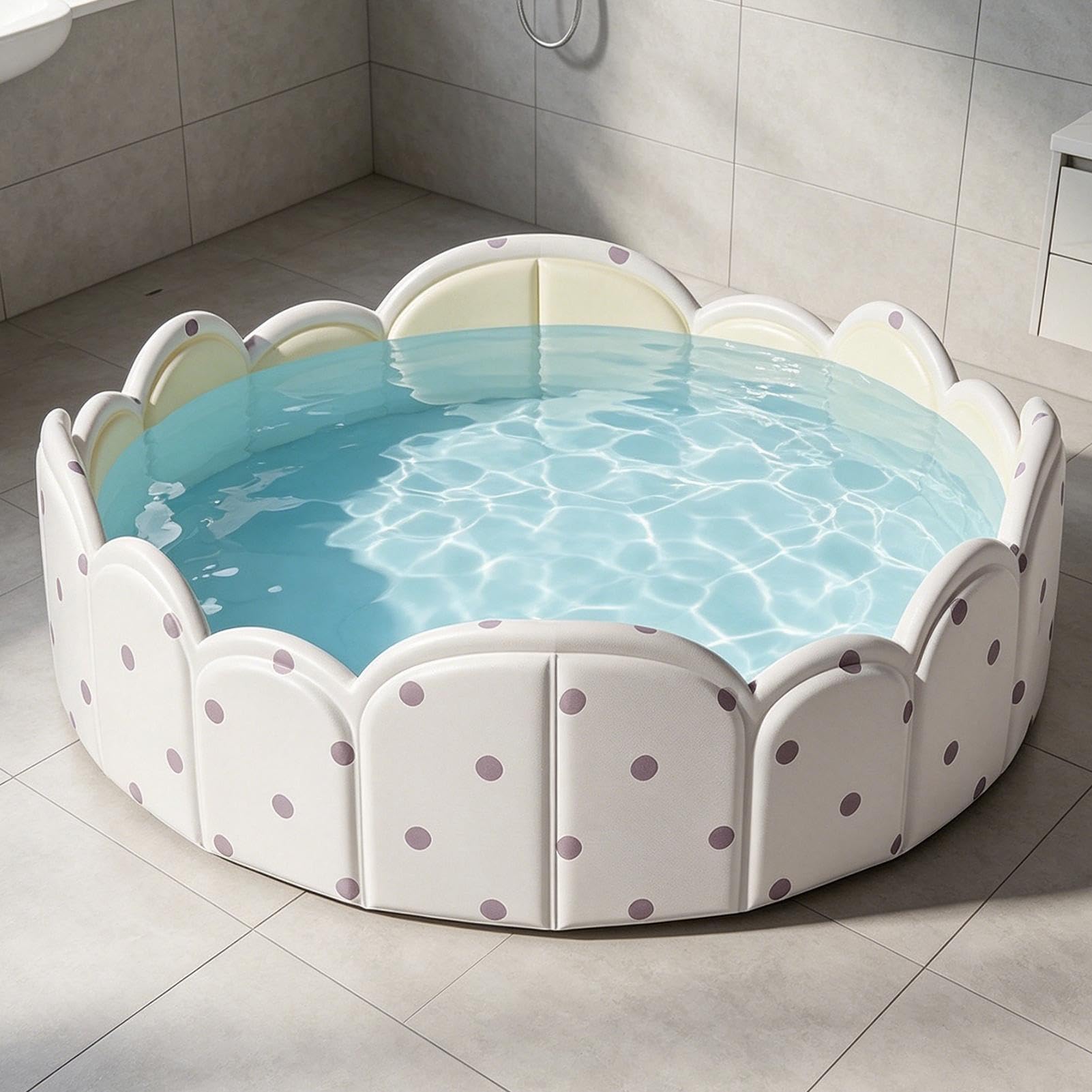 Piscina Plegable para Mascotas Tina de Baño Reforzada No Inflable | Pileta para Perros Para en Jardín, Playa, Interior, Exterior, Viajes de Verano