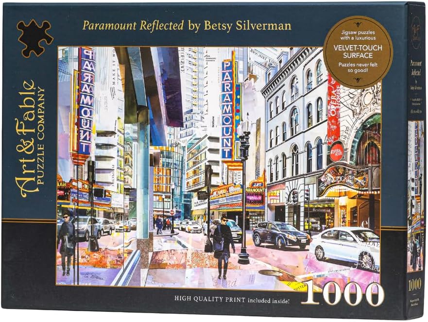 Art & Fable Puzzle Company Paramount Reflected by Betsy Silverman 1000 Piece Fine Artwork Premium Adult Jigsaw Puzzle - Perfect for Game Nights, Gifting, and Family Fun