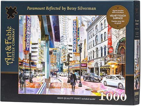 Art & Fable Puzzle Company Paramount Reflected by Betsy Silverman 1000 Piece Fine Artwork Premium Adult Jigsaw Puzzle - Perfect for Game Nights, Gifting, and Family Fun