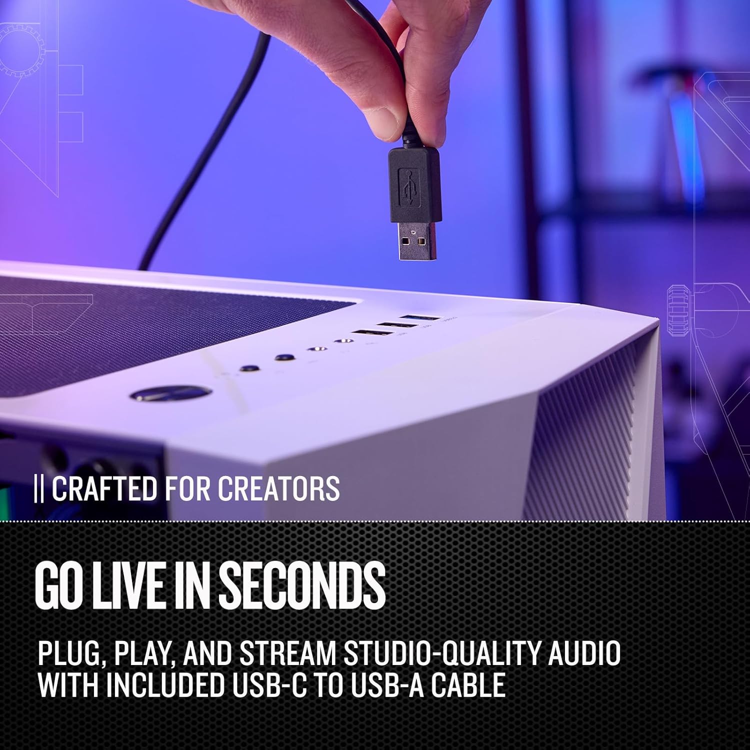 RIG M2 STREAMSTAR PRO HD | Wired USB Streaming Microphone with 24-Bit DAC and Bluetooth Low Latency aptX HD Audio