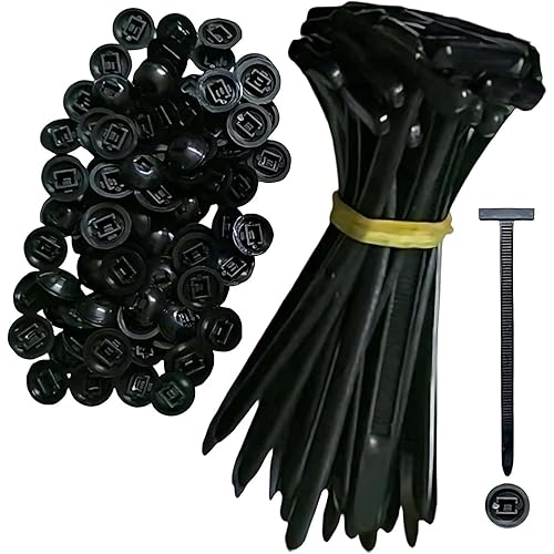 2025New Upgrade Heavy Duty Self-Locking Zip Ties with Button Lock，Nylon Universal Cable Tie Buckle,UV-Resistant Fasteners for Car Fender Trunk Repair, Wire Bundling, Home & Garage Use (30)