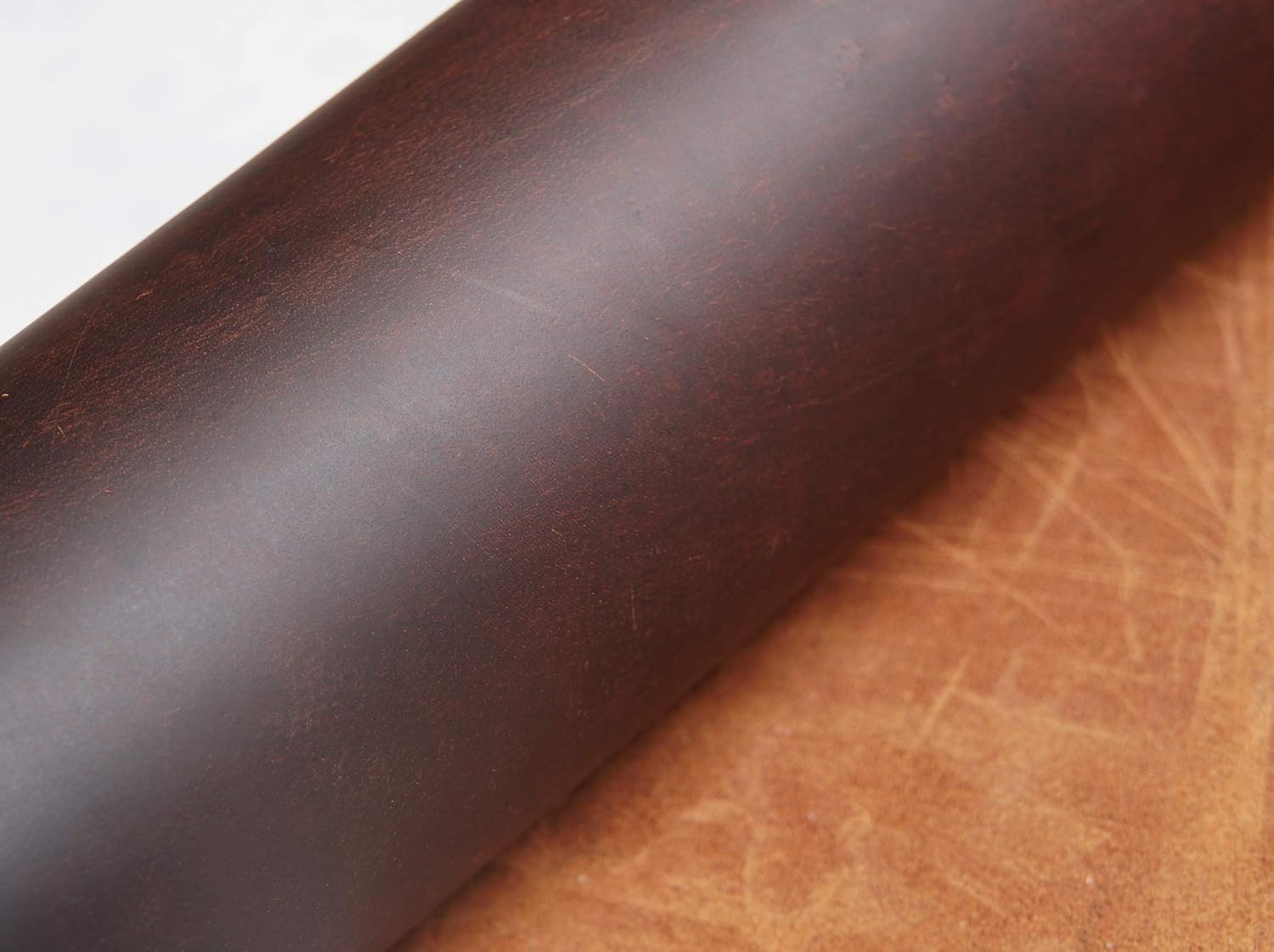 Tooling Leather Square 3.6mm-4.0mm (9-10oz) Thick Finished Full Grain Cow Hide Leather Crafts Tooling Sewing Hobby Workshop Crafting Leather Heavy Weight (Rust Red, 12"X12")