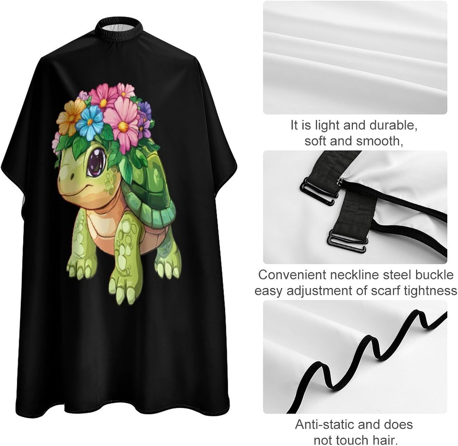 Turtle Barber Cape Professional Hair Cutting Apron Hairdresser Cape for Men Women