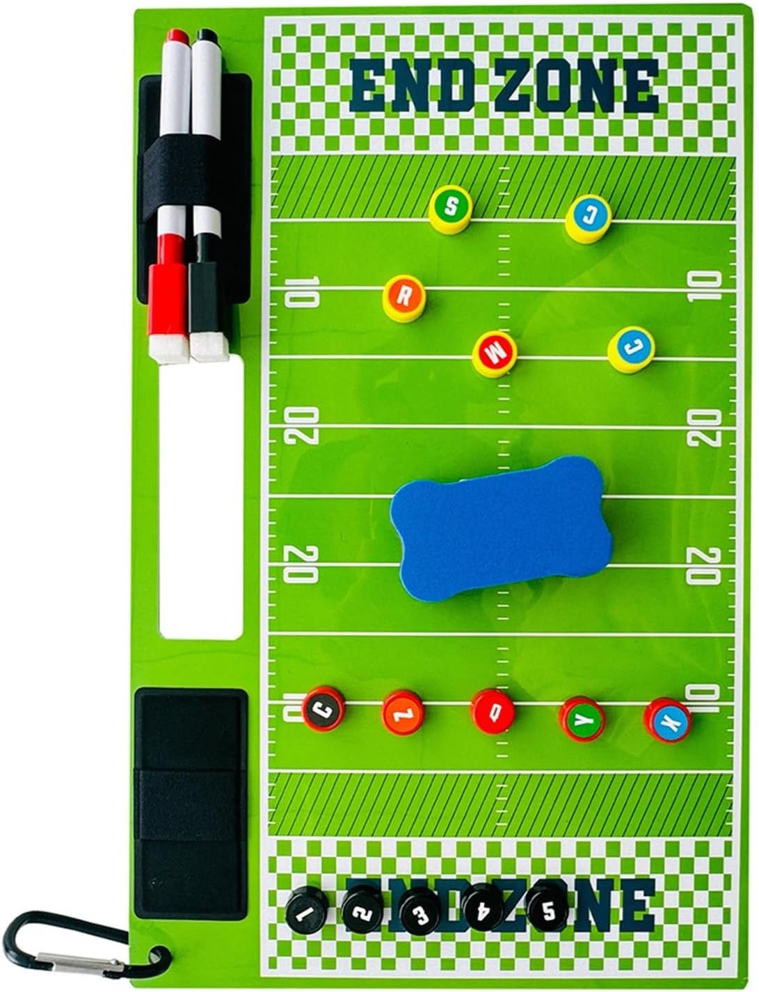 Rugby Dry Erase Coaches Clipboard, Portable Rugby Clipboard for Coaches, Complete Accessories, Double-Sided Use, Lightweight and Portable, for Training