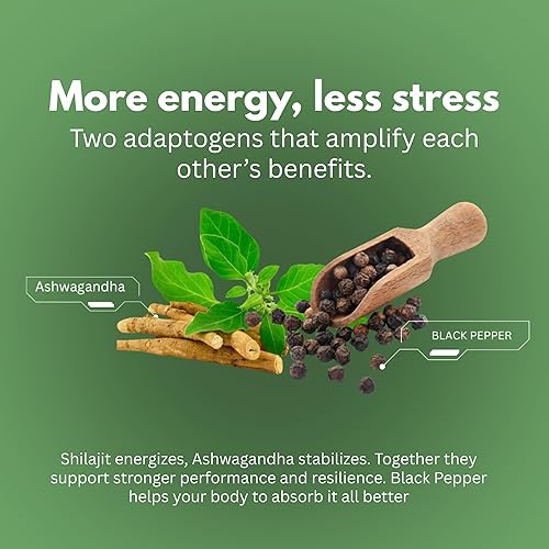 Miniatura 5 de Cápsulas de resina pura Shilajit  50% de ácido fúlvico verificado extracto de shilajit del Himalaya  15,000 mg de Shilajit orgánico crudo con