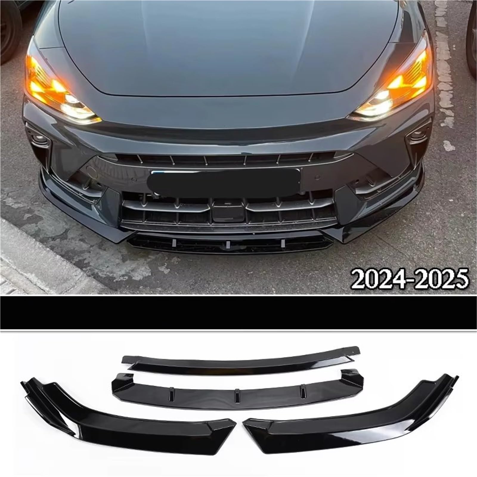 Parachoques Delantero Coche Spoiler 4 Piezas Difusor Parachoques Delantero Alerón Barbilla para Cupra Leon VZ para TSI Sportstourer VZ 2024 2025 Kit Carrocería Kit lip