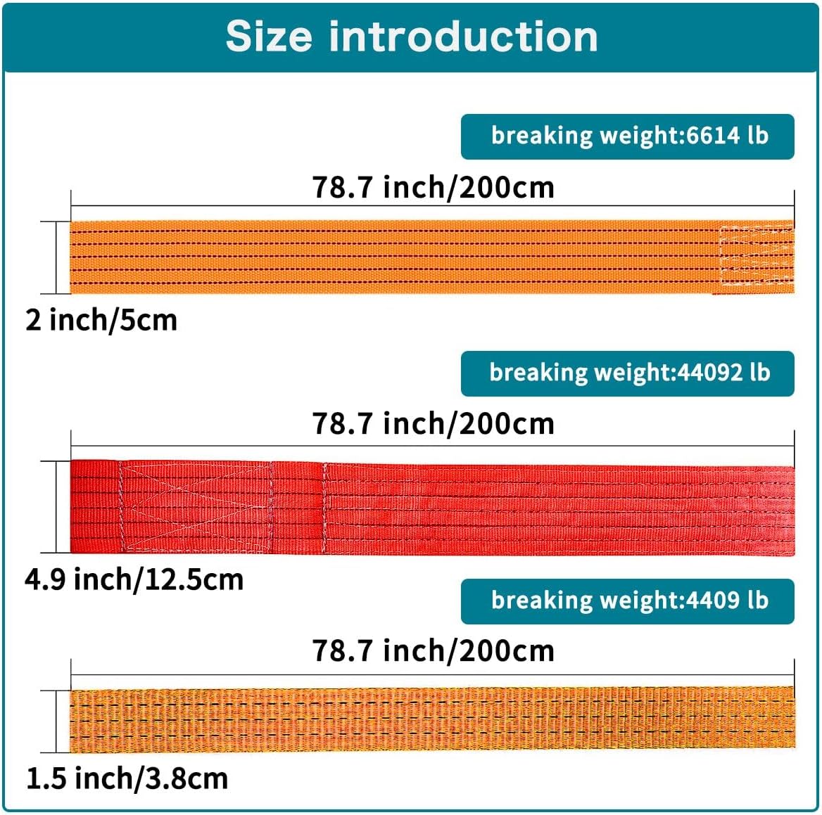 Drum Lifting Sling for 55 Gallon Drum, 2 Pack Adjustable Ratchet Strap, Maximum Weight Capacity 6000 Lbs