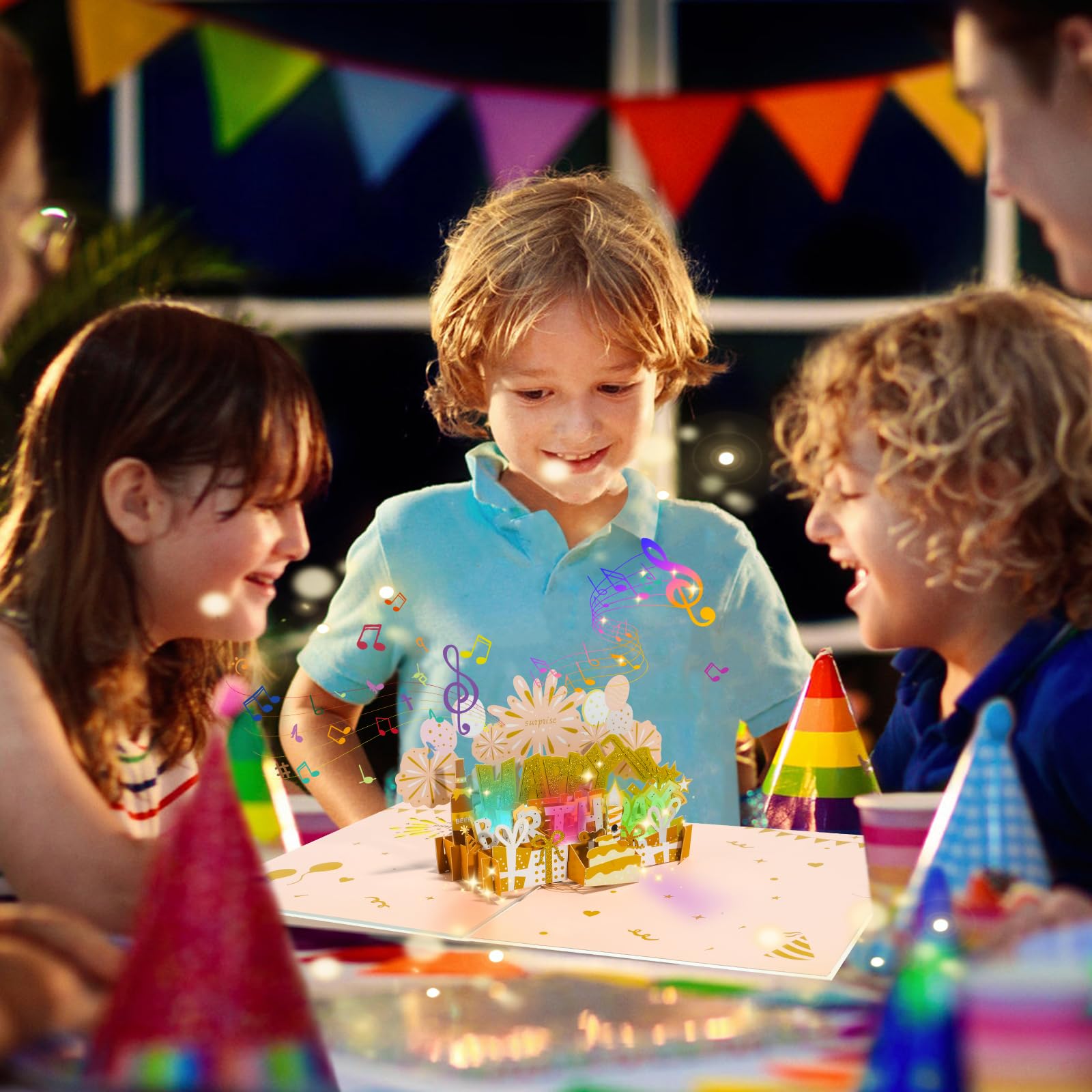 Aazon.co: CANREVEL Birthday Cards 3D PopUp Blowable LED Light Candle - View #8