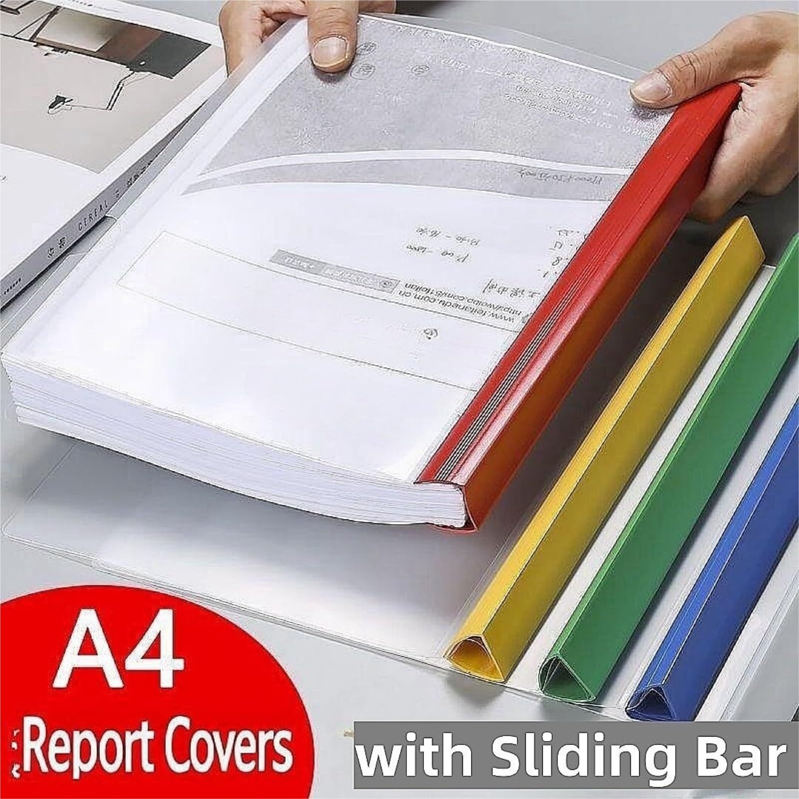 ablageordner 10er-Packung Berichtshüllen Mit Schiebeleiste, Präsentationsmappen For A4-Papier, Transparente Berichtshüllen, Ordner For Schulgeschäfte ordner