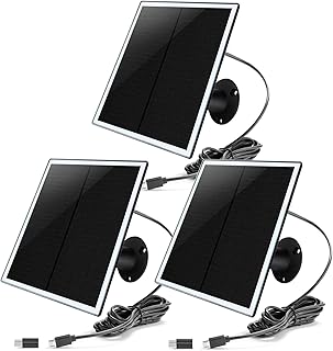 3-Pack 5V 6W 4W Solar Panel Charger Fit for Blink New Outdoor/Outdoor(3rd Gen) XT3, Blink xt Blink xt2 Camera Solar Charger with 10ft Charging Cord, Includes Secure Wall Mount