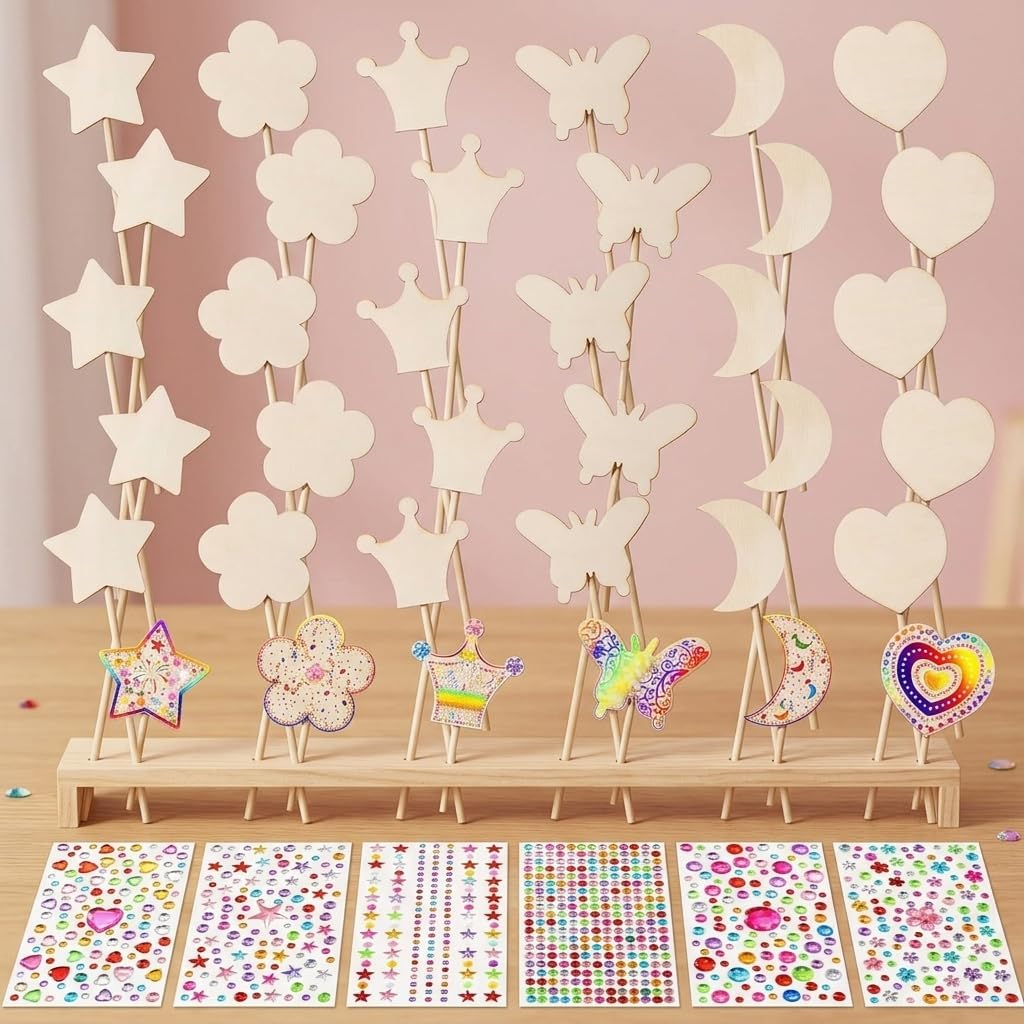 SILENRADAWN Princess Fairy Craft Kit 42 Pcs Set with Stickers