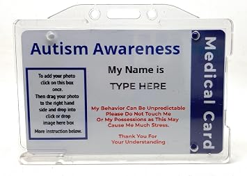 Quantum Leap Disability Identity Card Holder Bear Hug Badge Buddy Hidden Disabilities (Badge Buddy)