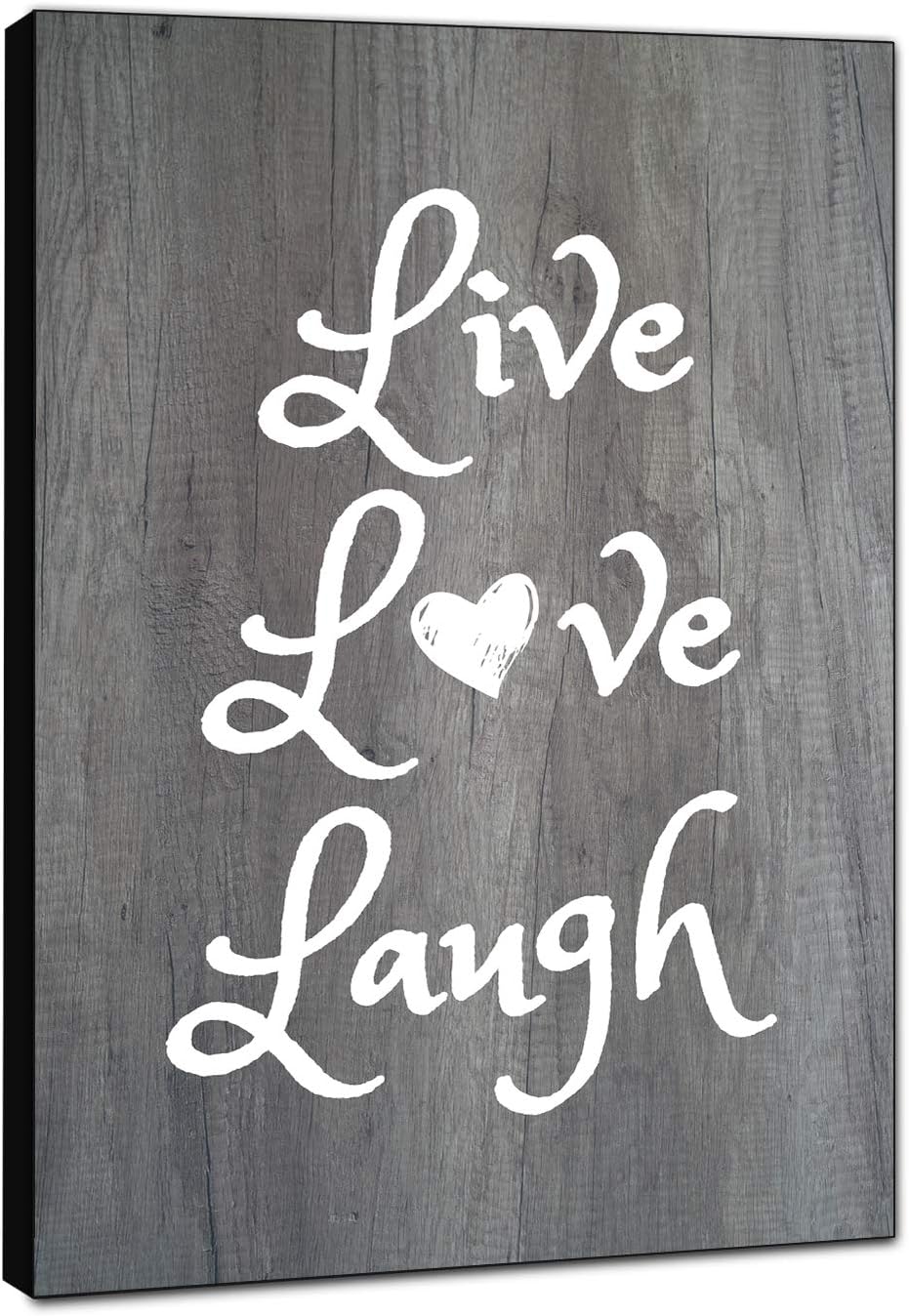 LACOFFIO Live Love Laugh Wall Decor House Warming Gifts - 12”x 18" Home Decor Perfect for Kitchen and Living Room - Inspirational and Motivational Quotes Wall Art