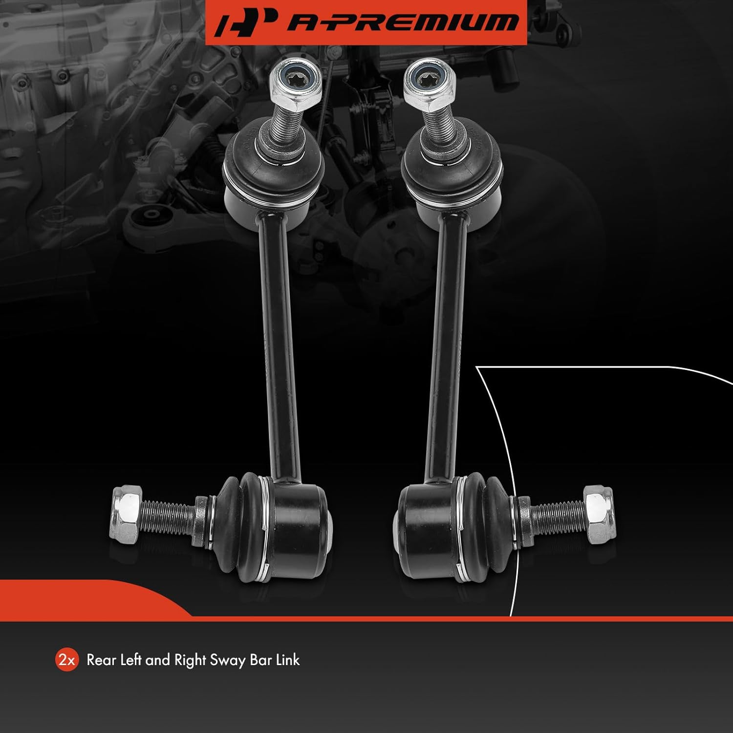 A-Premium 2 x Rear Sway Bar Links Stabilizer Bar Links, Compatible with Honda Accord 2008-2023 & Acura TSX/TL 2009-2014, NSX 2017-2022