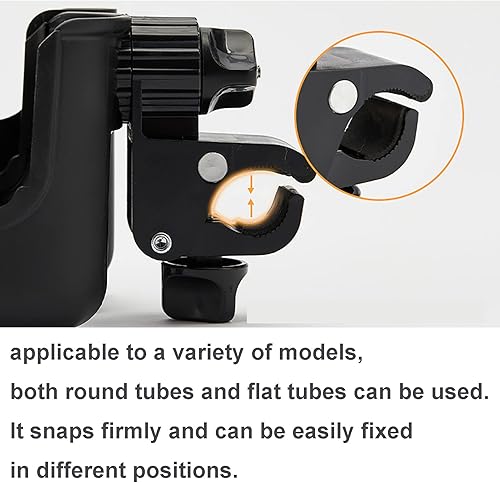 Miniatura 4 de Portavasos 2 en 1, organizador de cochecito con rotación de 360 grados - Bicicleta, cochecito, silla de ruedas, taza andadora, soporte para