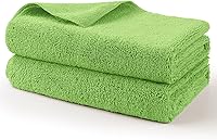 Vista 13 de HOMEXCEL Paquete de 2 toallas de secado de microfibra profesionales grandes, sin pelusas, sin arañazos, altamente absorbentes, para automóviles