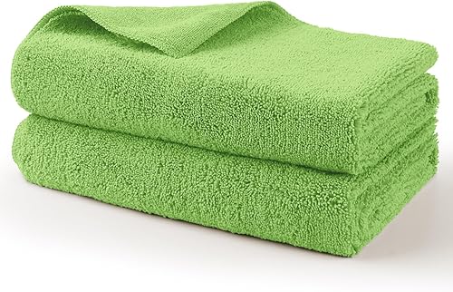 Miniatura 12 de HOMEXCEL Paquete de 2 toallas grandes profesionales de microfibra, para secar, sin pelusas ni manchas, muy absorbentes, para automóviles, SUV, Negro