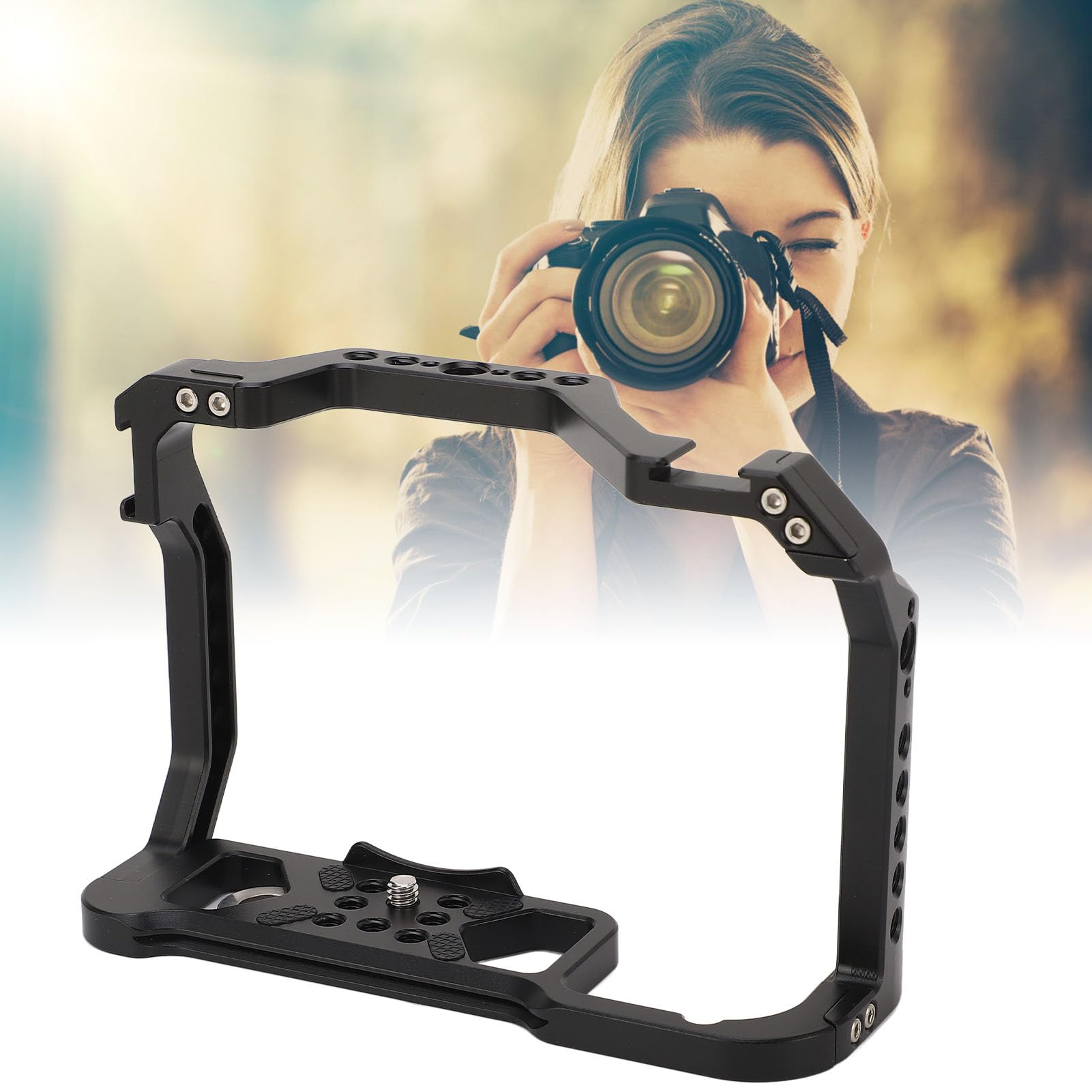 Stabilizzatore in Lega di Alluminio con Gabbia Completa per Fotocamera, Perfetto per Riprese Video Vlogging R5 R6 Design Resistente per Registi