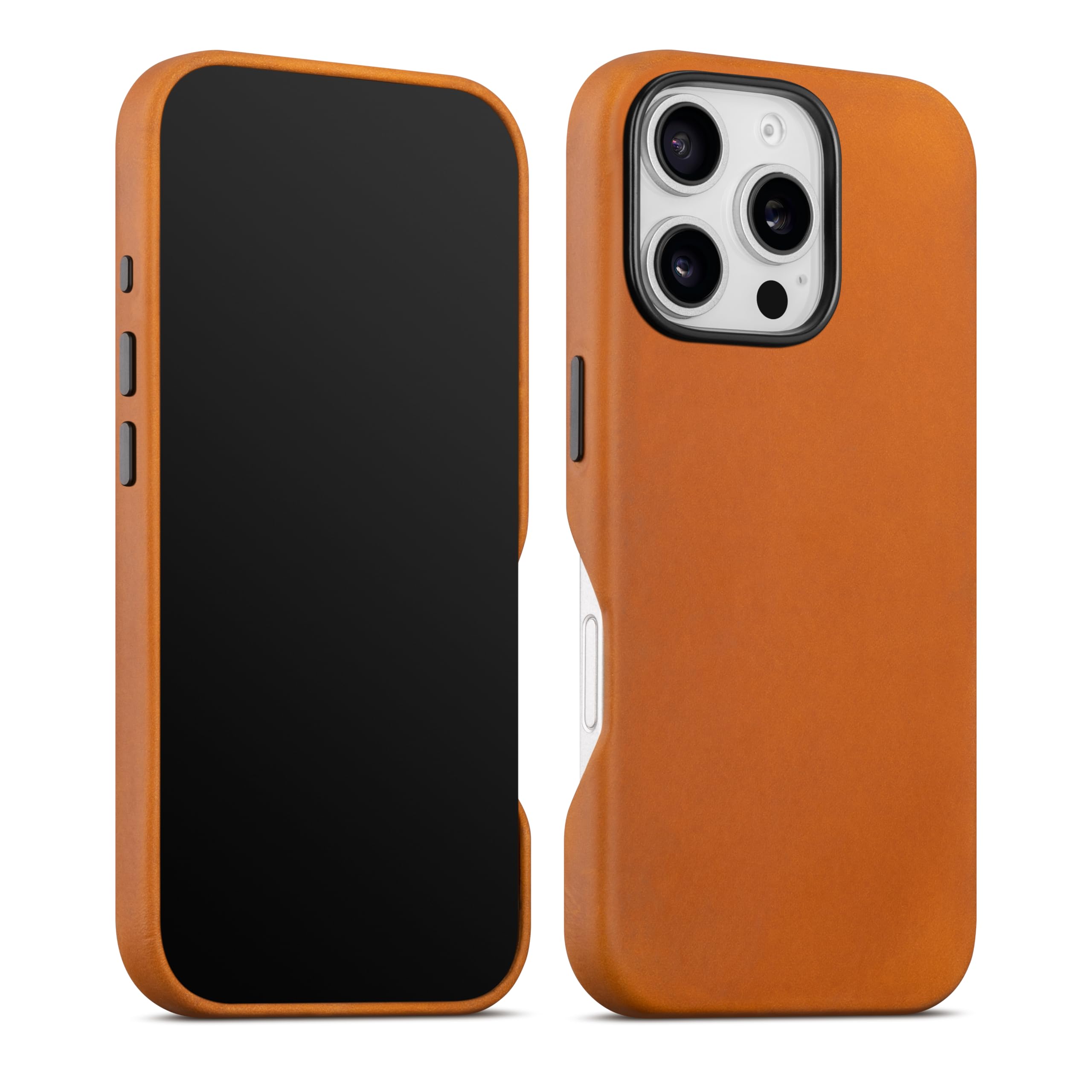 maogoam for iPhone 16 Pro Max Case Leather 6.9 inch, Compatible With MagSafe, Genuine Vintage Crazy Horse Leather