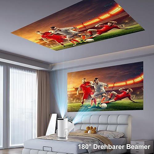 Miniatura 5 de Proyector inteligente Salange HY300PRO+ 4K WiFi Bluetooth, mini proyector Salange Android 11.0, proyector de proyección corta 1080P HD, corrección