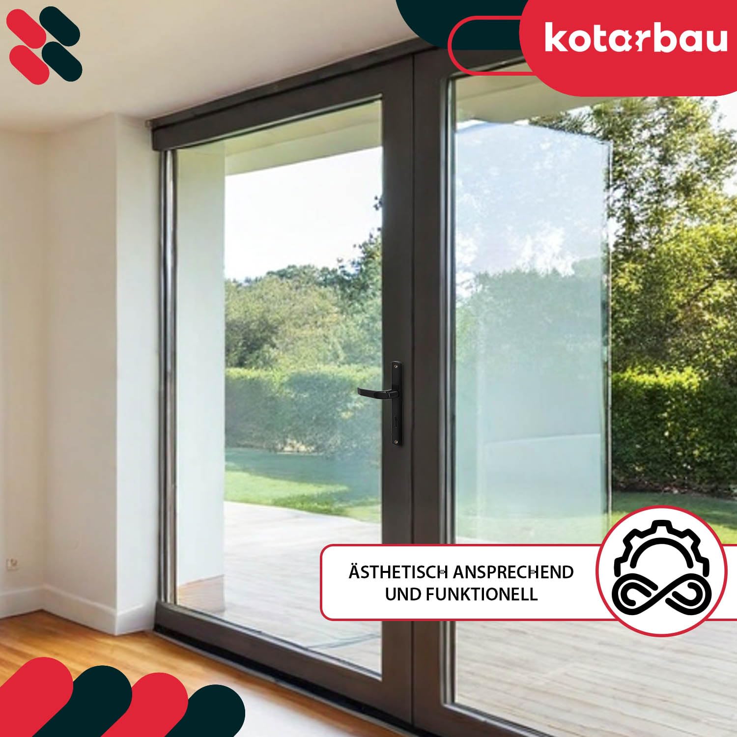 KOTARBAU® Türdrücker-Türknauf Satz 72 mm Langschild Schwarz Profilzylinder für Türen Tore Pforten