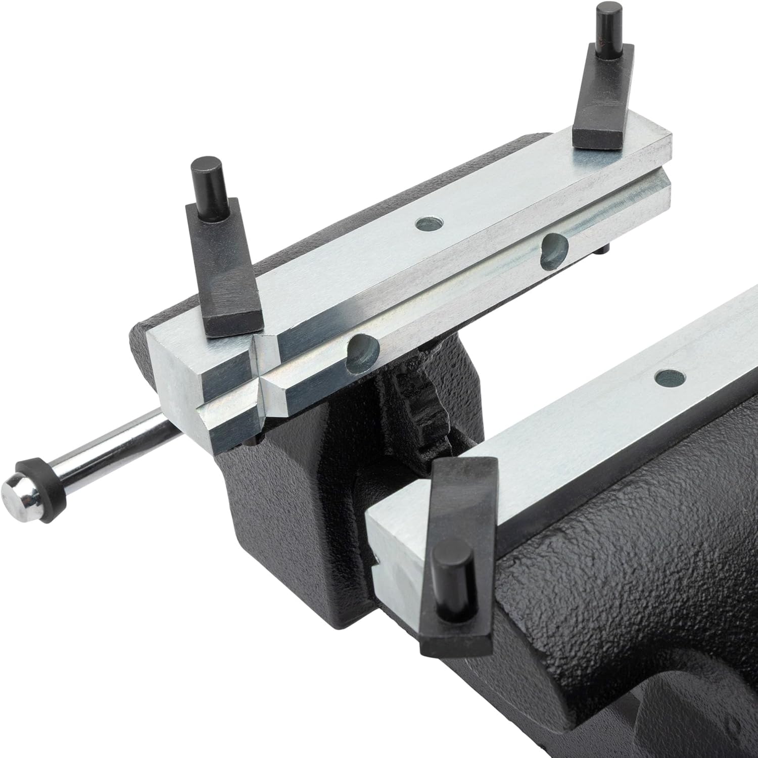 Yost MV-6 Multipurpose 6" Wide Jaw Homeowners Bench Vise | Industrial & Workshop-Grade Work Table Mechanic Tools for Wood Working, Metal Works, & DIY Projects | 360° Swivel Base | Includes 4 Jaw Dogs