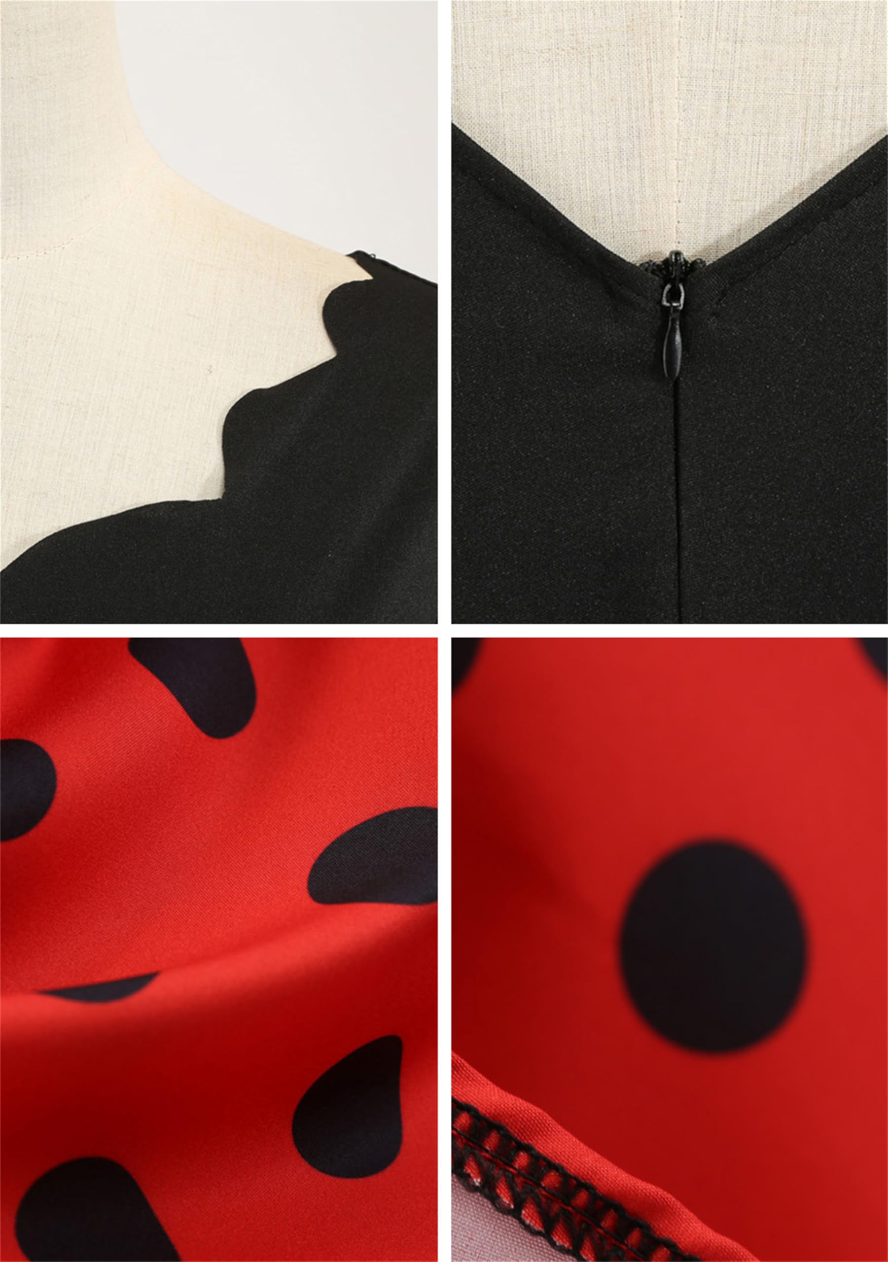Femme Robe de Hepburn Robe de Soirée Cocktail Rétro Robe Vintage Rockabilly Classique Robe Elegant Swing Robe