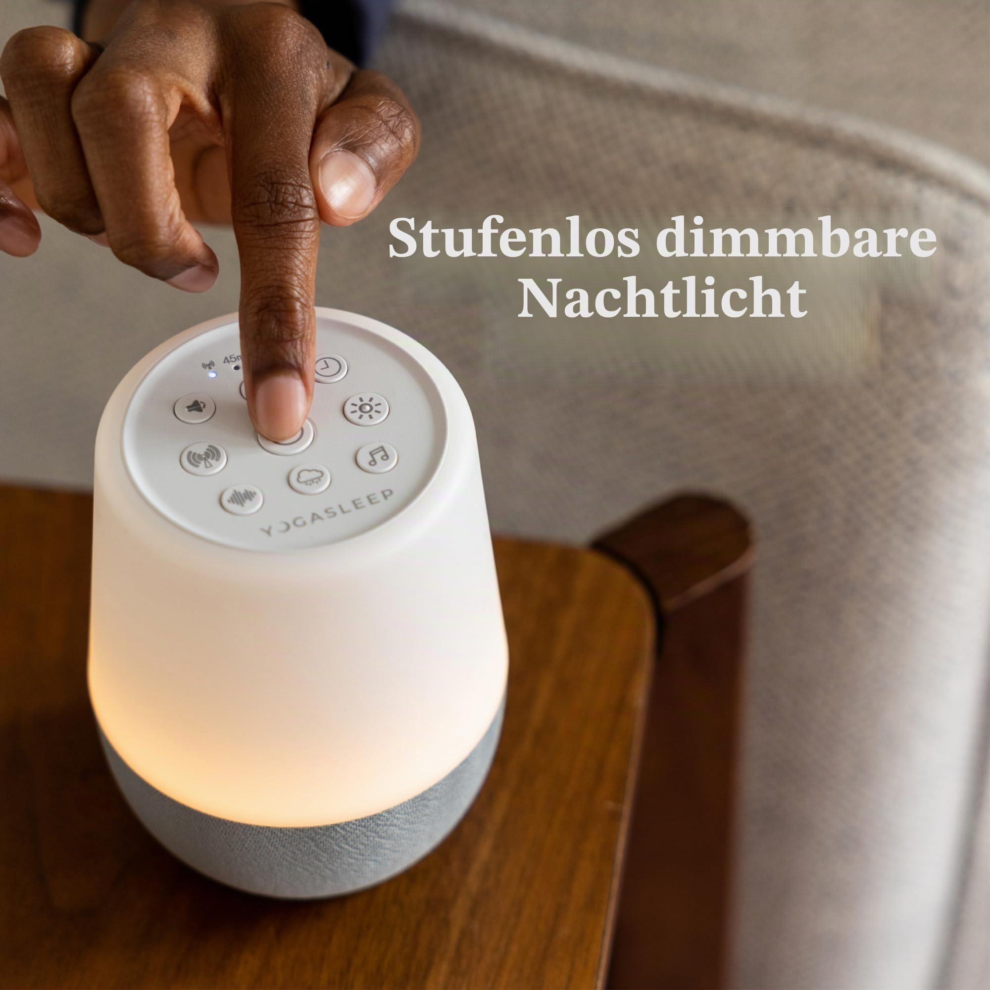 Yogasleep Duet White Noise Machine mit Nachtlicht & Kabelloser Lautsprecher Soundmaschine für Reisen, Büro Privatsphäre, Schlaftherapie für Erwachsene & Baby