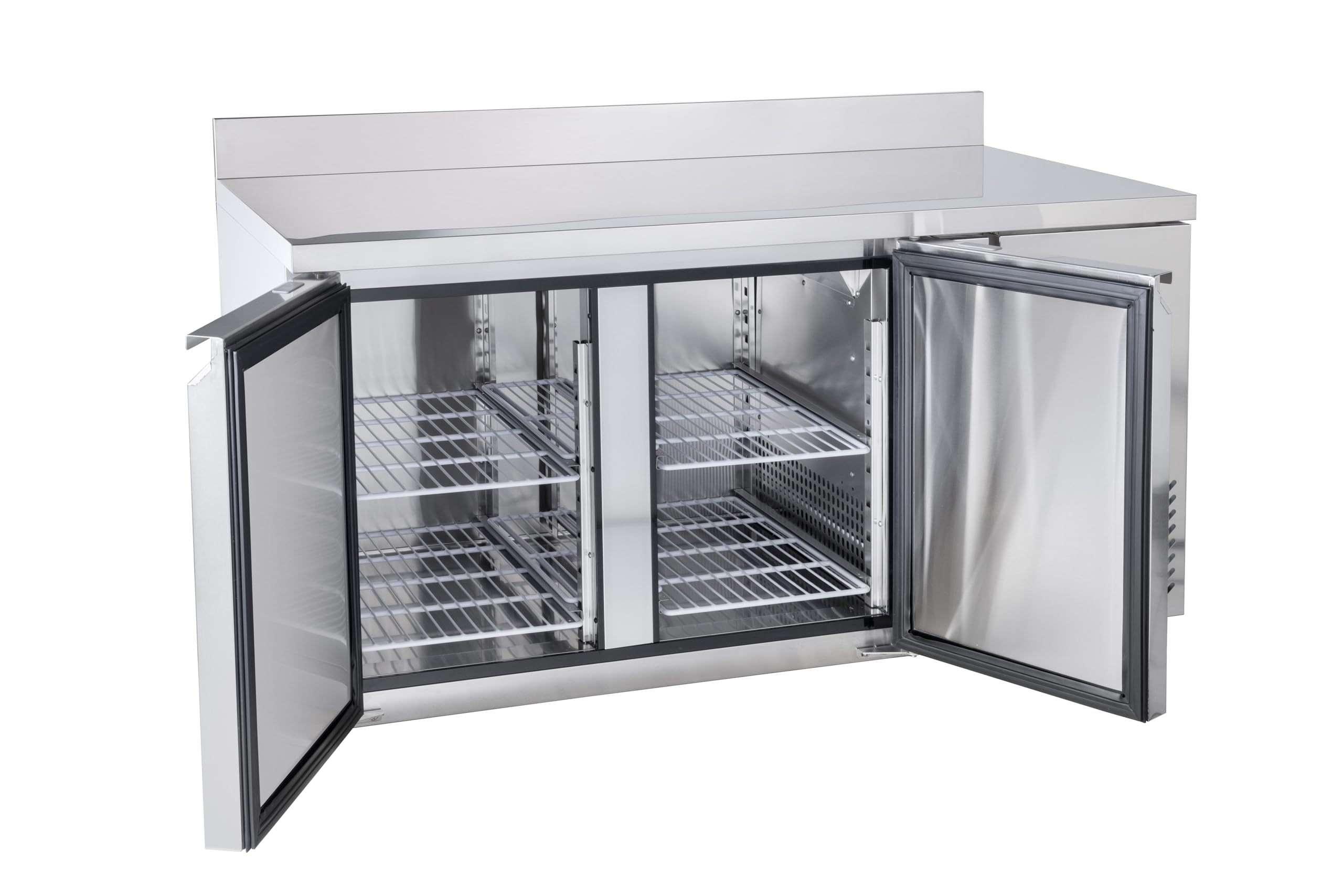 METRO Professional Mesa refrigerada GCC2100BS, 215 L, refrigeración por aire, 250 W, descongelación automática, con cerradura y cajones frigoríficos