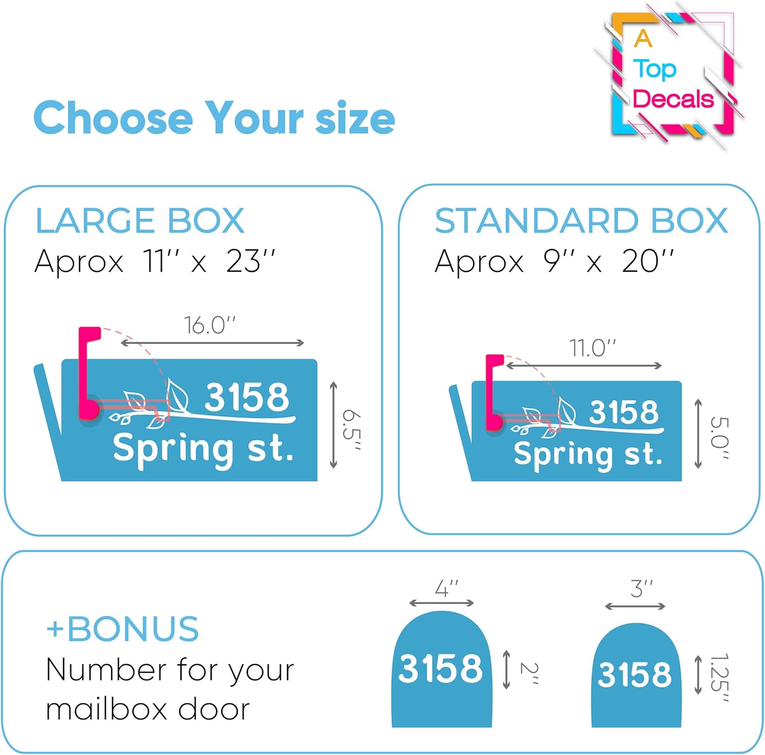 Reflective Mailbox Numbers Personalized Address Vinyl Decal – Custom Mailbox Letters and Numbers for Outside, Waterproof Reflective Vinyl Mail Box Stickers with House Number
