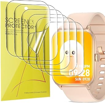for MIGOUFIT Smartwatch 1.96" Screen Protector, [6 Pack] Full Coverage TPU Clear Film Compatible with MIGOUFIT P58 Smartwatch/Jdcrsj P58 Smartwatch 1.96"/XINGHESF P58 Smartwatch 1.96 inches 6 pack