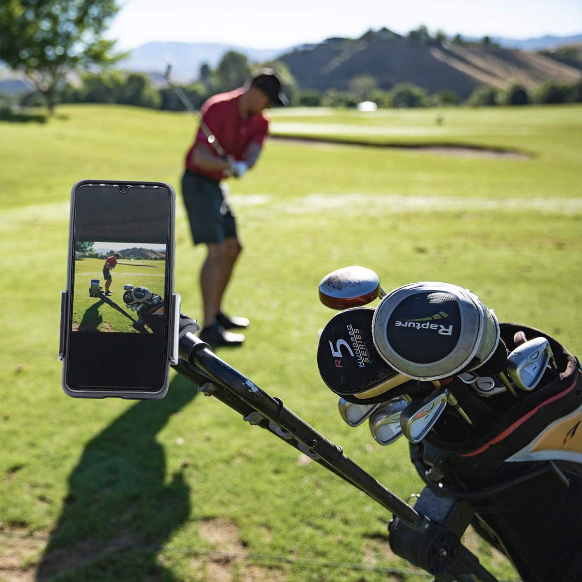 Aliennana Cell Phone Clip Holder for Golf Training Record Golf Swing