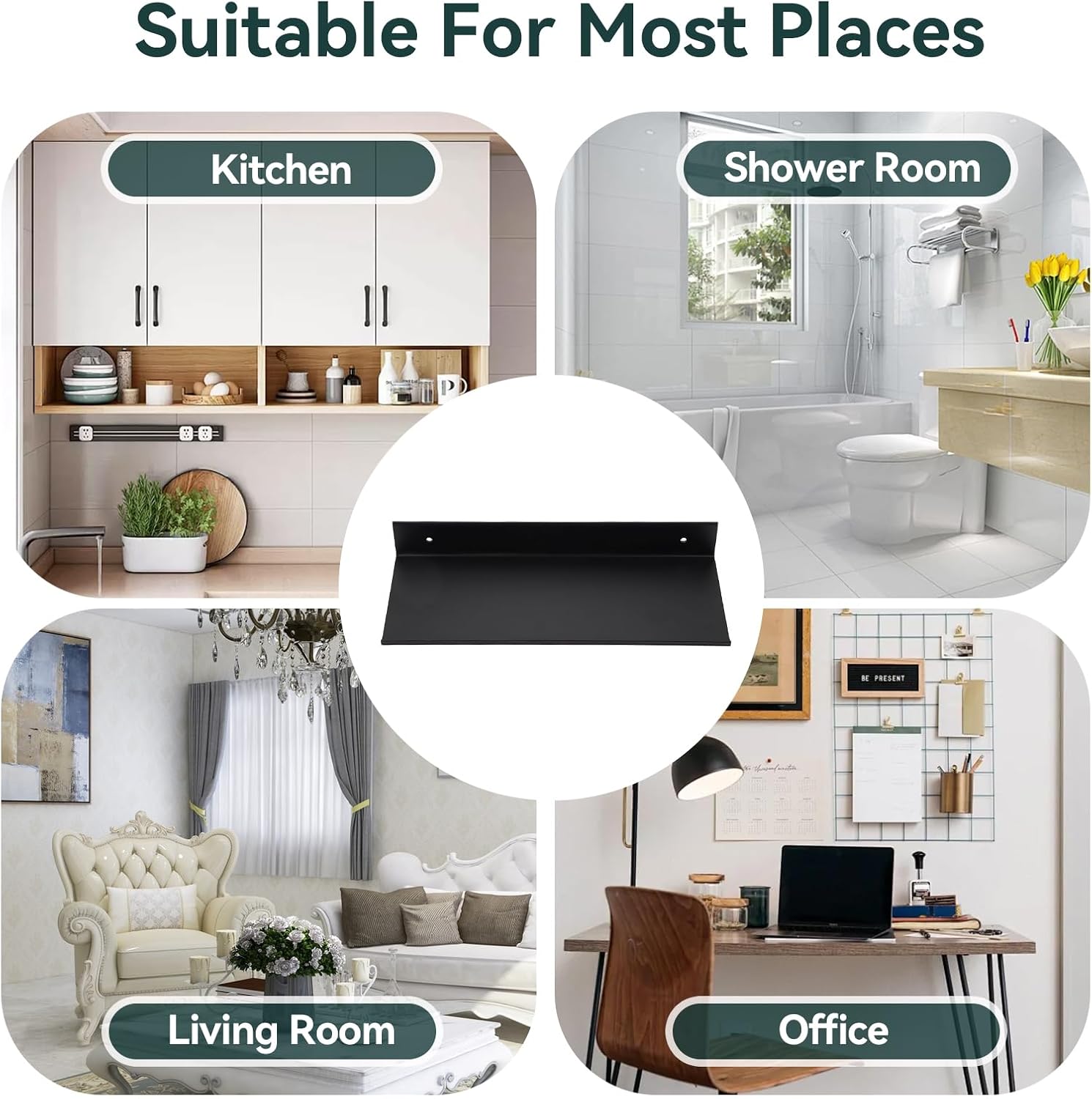 Floating Wall Ledge Shelf, Wall Mounted Floating Shelves Bathroom