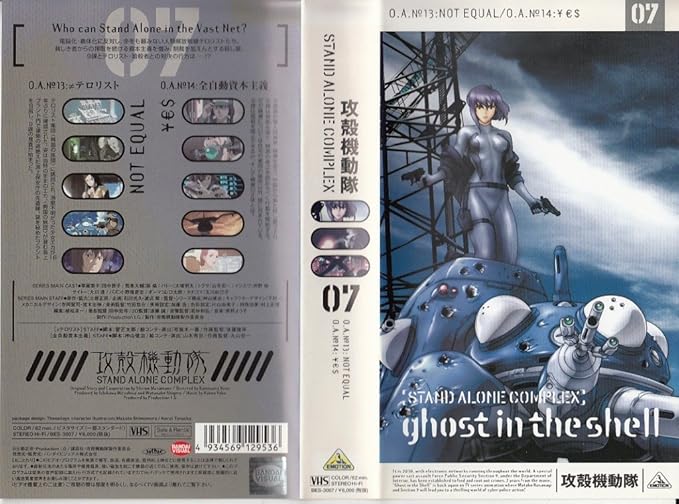 Amazon Co Jp 攻殻機動隊 Stand Alone Complex 07 Vhs 田中敦子 阪脩 下村一 寺岡賢司 常木志伸 士郎正宗 Dvd