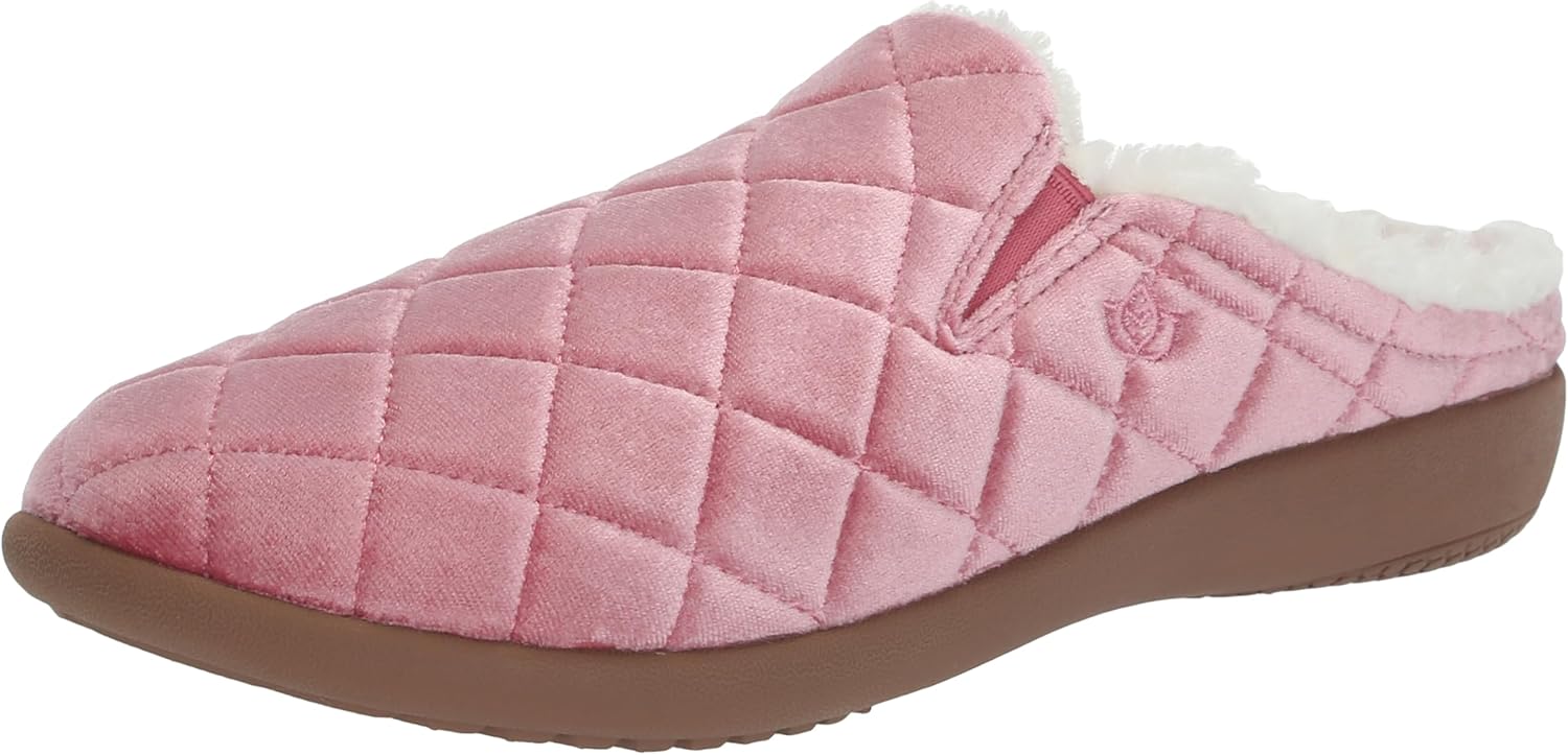 Spenco Women's Velveteen Slipper, Rose, 7.5