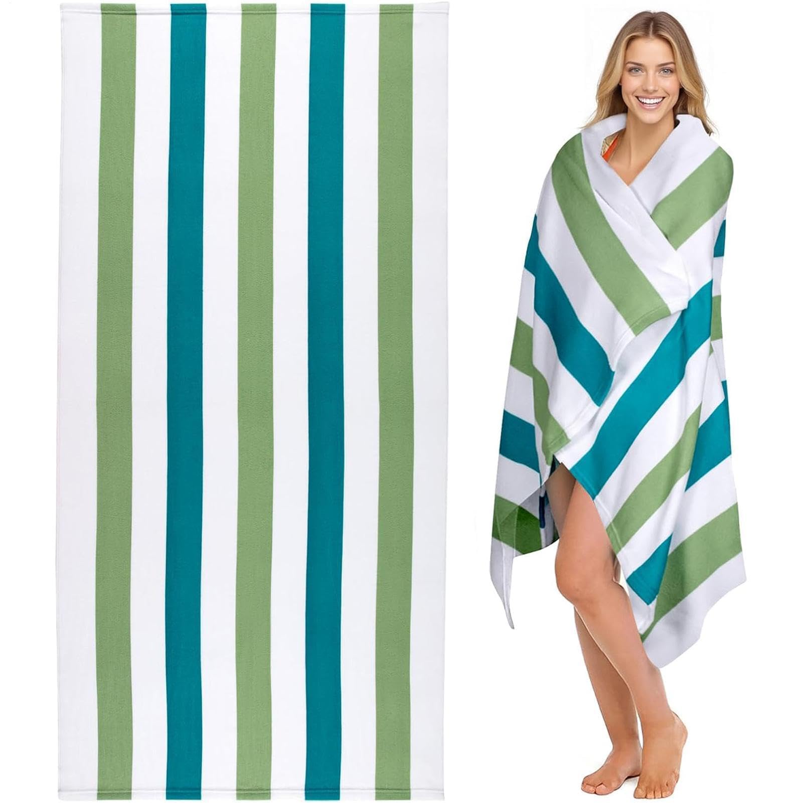 Toalla de playa ligera, 80 x 160 cm, secado rápido, ligera, sin arena, absorbente, toallas de baño de microfibra, para adultos, piscina, gimnasio, camping, viajes, baño, vacaciones