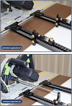Fixed Guide Rail Bracket Auxiliary Tools Circular Saw Track Set with Aluminum Alloy Parallel Guide System for Accurate Wood Alignment, Fit for Festo, Splicing Track Groove