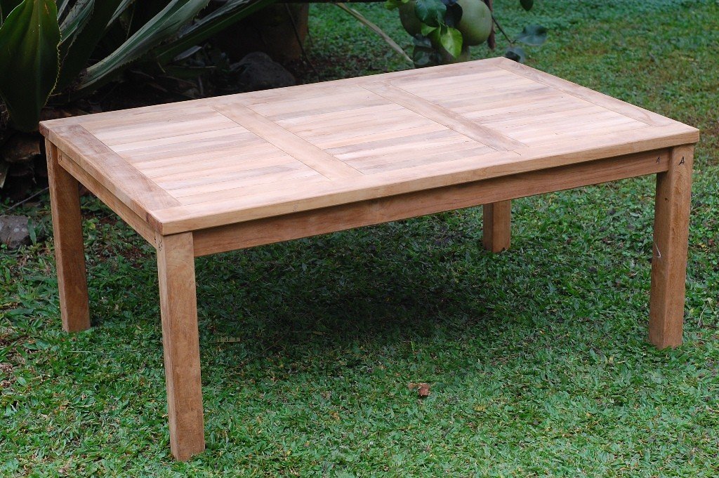 Windsor's Genuine Grade A Teak Cape Cod 47" x 31" Rectangular Coffee Table. World's Best Outdoor Furniture! Teak Lasts A Lifetime!