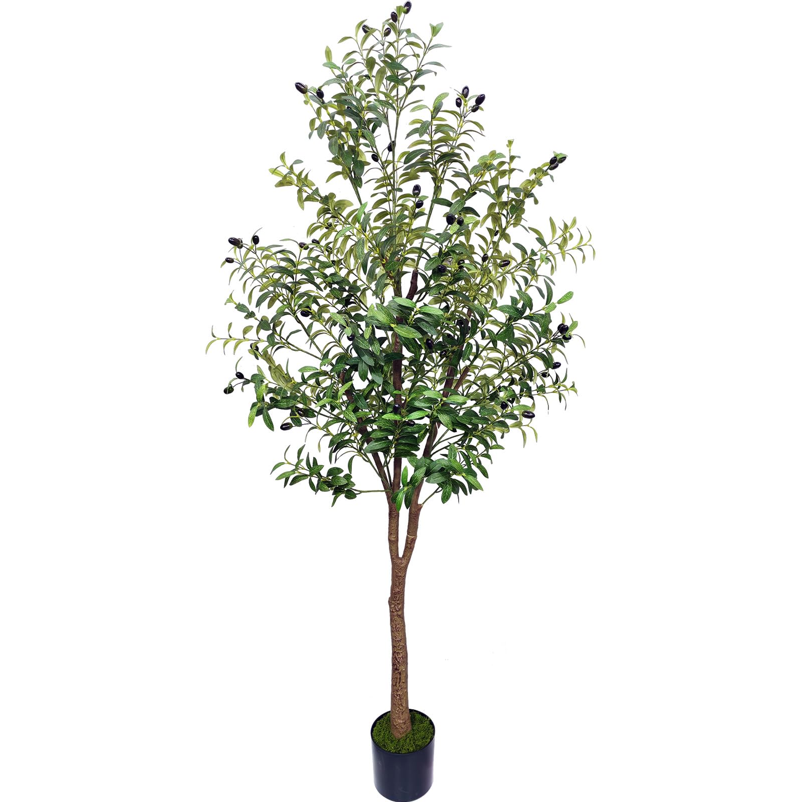 Panlaolao Green 6Ft Artificial Olive Tree Tall Faux Silk Plant With Lifelike Olive Leaves Fake Tree For Home Corner Office Indoor&Outdoor Decor 180Cm