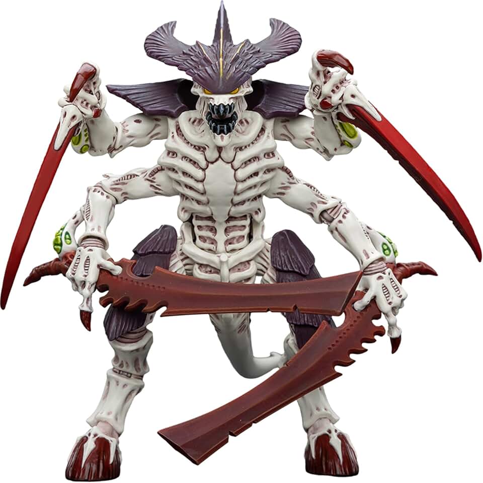JOYTOY Warhammer 40k Tyranids Hive, Tyranids Hive Fleet Leviathan Tyranid Warrior with Boneswords 1/18 Action Figure, Dedicated to You Who Love Collecting