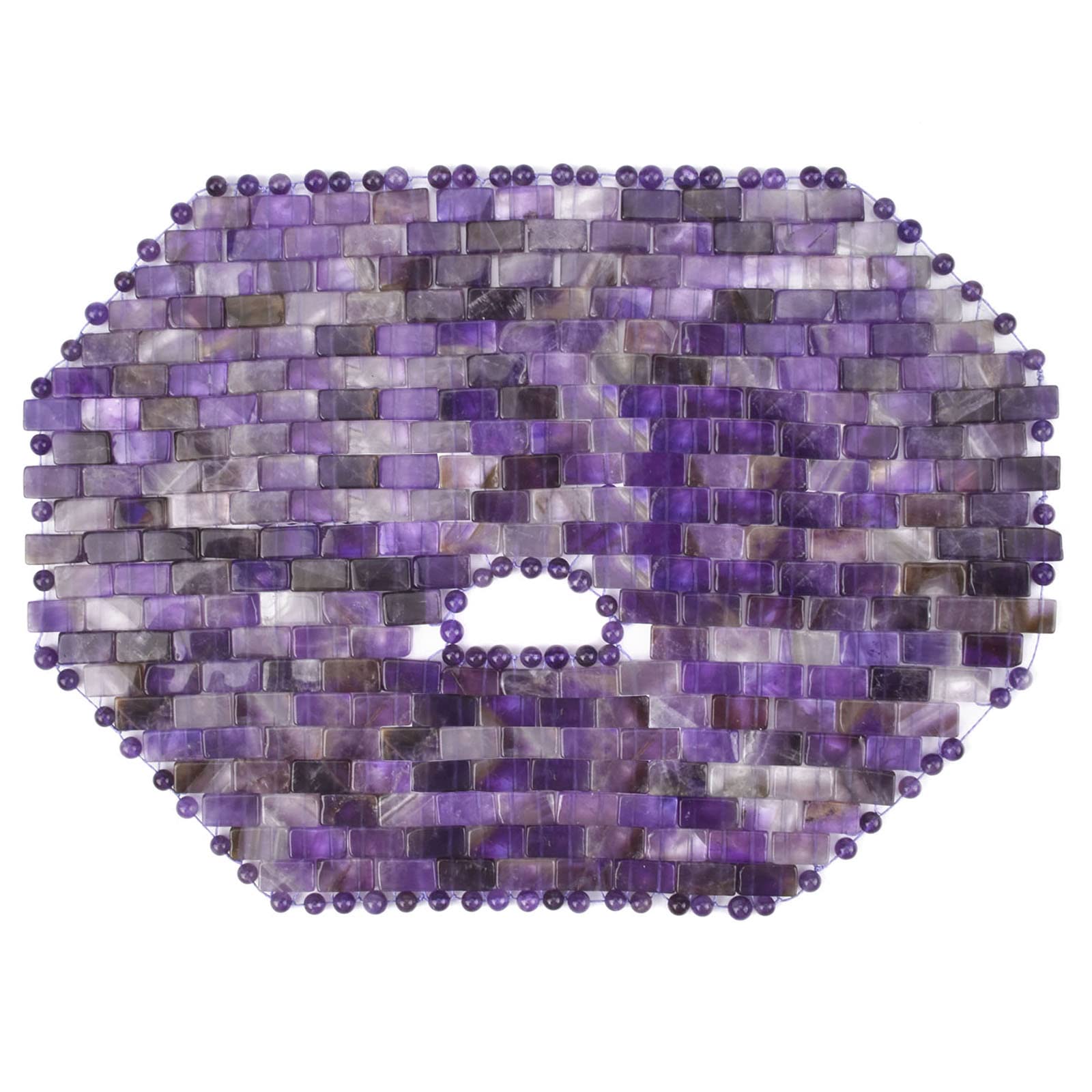 ideayard Jade Mask, Amethyst Crystal Face Cold Mask for Headache/Migraine Relief Mask, Weight Compress Mask Cover Eye for Puffy Eyes, Tension, Sinus & Stress Relie Relax Skin Care Spa