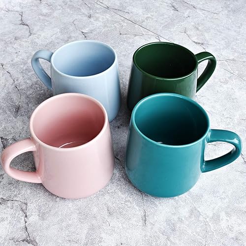 Miniatura 7 de Bosmarlin Taza de café de cerámica brillante, taza de té para la oficina y el hogar, 18 onzas  532 ml., apta para lavavajillas y microondas